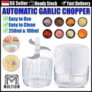 White Automatic Garlic Chopper 250 ML &amp; 100 ML | Garlic Chopper |Chopper| Garlic Slicer| Slicer |Food Chopper |Mashed