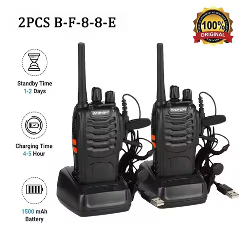 Hot 2PCS Walkie Talkie for B-F-8-8-E 2-Way Radio FM Transceiver Frequency Long Range USB Rechargeabl