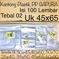 [Isi100] Gapura Laundry Plastic 45x65 Thickness 02 PP Plastic Bag/ Size 45 x 65 x 02 Thin Opp Plasti