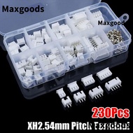 MAXGOODS 230Pcs 2.54mm Pitch Terminal, 2p 3p 4p 5pin Housing Kit Pin Connector, Male And Female 4 Va
