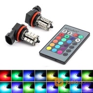 LED Foglamp H11 RGB 27 POINTS - LED RGB Fog lamp H 11 REMOTE 5050 SMD