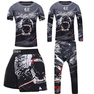 ：“{—— Kids Sport Suit Compression Shirt Pants Shorts Set Children MMA Rashguard Jiu Jusit Bjj GI Muay Thai Boxing Running Sportswear