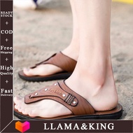 LK [Free ] Murah Sandal Slippers for Men Selipar Lelaki Seliper Lelaki Sendal Lelaki Leather Sandals Kasut Lelaki Shoes for Men