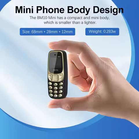 MKTEL BM10 Mini Feature Phone With Earhook Dual SIM Dual Standby 380mAh Battery MP3/MP4/FM Radio/Blu