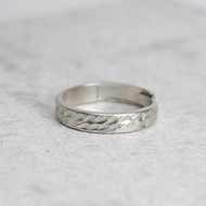 波光 - 開口戒可調節尺寸 925純銀手工戒指 刻字情侶對戒