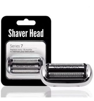 Others - 代用Braun 73S 剃鬚刀頭刀網 電動剃鬚刀頭 替換套裝 For Braun Series 7 7系小獵豹系列 銀色 (非原裝)