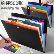 (SG LOCAL) A4 Expanding File Folder 7/13 Pockets Portable Document Organizer Accordion Bag School Ex