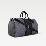 LV M45392 Keepall Bandoulière 50 拼接灰黑 旅行袋