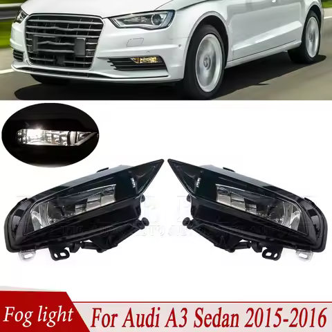Front Bumper Fog Lamp For Audi A3 Sedan 2015-2016 Fog Light Assembly Whit Halogen Buld Foglamp Fogli