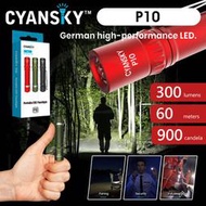 【錸特光電↗專業代理 : 品牌手電筒↗捷運永寧站】CYANSKY P10 300流明 AA筒 EDC手電筒 鑰匙燈