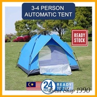 [ LOCAL READY STOCK ] 3-4 Person AUTOMATIC EASY CAMPING TENT : Khemah sesuai untuk 3-4 Orang Camping