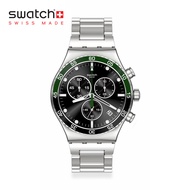 Swatch Irony Chrono DARK GREEN IRONY YVS506G Stainless Steel Strap Watch