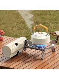 小型折疊式卡式爐戶外露營野餐燃氣爐攜帶式火爐茶爐超輕風防爐頭