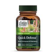 Gaia Herbs Quick Defense - Fast-Acting Immune Support Supplement for Use at Onset of Symptoms - with