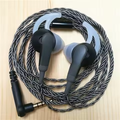 For Bose soundsport semi-in-ear sports wired earphones Copper and silver upgraded earphone cable 3.5