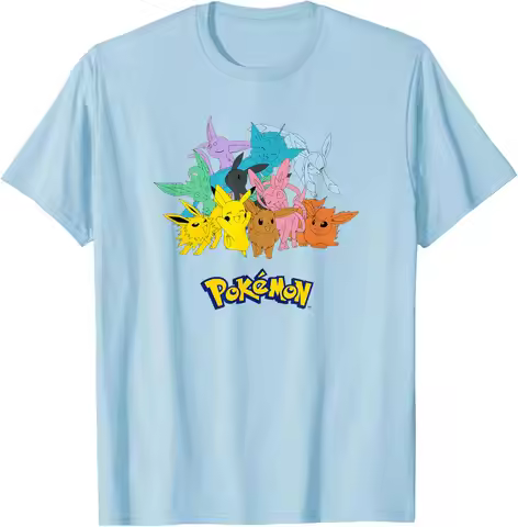 Pokémon Group Shot Eevee Evolution Poster T-Shirt S-6XL