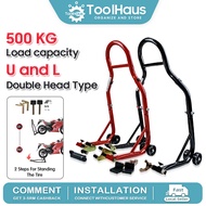 Motorcycle Paddock Stand 2 In 1 Repair Support Frame Tire Maintenance Tool Rear Wheel Support Frame