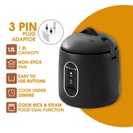 【Limited Time Special 39】Mini Rice Cooker 1.2L Non Stick Multi function Electric Cooker Steamer 迷你电饭