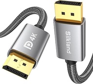 Silkland [VESA Certified DisplayPort Cable, DP Cable 6.6ft [4K@60Hz, 2K@165Hz 144Hz], 1080P 240Hz Br