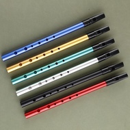 Aluminum Alloy Irish Whistle 6-Hole Recorder Beginner Adult Student Musical Instrument Metal Whistle
