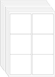 White Shipping Address Labels 3-1/3"x 4" Multi-Use Self Adhesive 600 Large Label Stickers Mailing La