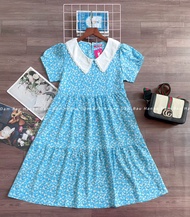 [HANNA 40-70KG] Đầm bầu hoa nhí dễ thương tphcm dáng baby doll vải lụa mango cao cấp thoáng mát mùa 