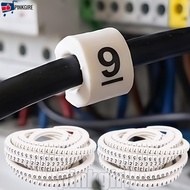 [Rdy Stk] 2-1Sets 500Pcs White Cable Marking Label - PVC Line Marker - 0 to 9 Number - 2 Sizes - Cab