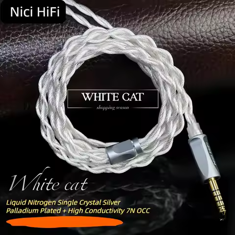 Nici HiFi-17 In-Ear Headphone Upgrade Cable 0.78 2pin/mmcx/ie900/HD800 to 4.4mm/4pin XLR for Delci E