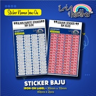 CUSTOMISED IRON-ON STICKER FOR FABRIC | IRON-ON LABEL STICKER