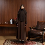 TUBITA - Meena Lace Abaya Umroh Mahogany - Dress Abaya by Tubita