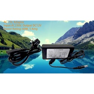 AC / DC Adaptor Auto switching power supply Input Voltage AC100-240V, output DC12V, 5 Amp 60W UK 3 P