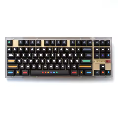 135 Keys GMK Black Dots Keycaps Cherry Profile PBT DYE Sub Mechanical Keyboard Keycap for MX Switch 