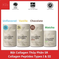 SR Sport Research Hydrolyzed Collagen Powder Odorless Collagen Peptides, Vanilla, Matcha, Dark Choco