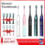 ✳☂▼ Sonic Electric Toothbrush for Adults Teeth Whitening 5Mode USB Rechargeable Ultrasonic Tooth Brushes Smart Timer with Travel Box