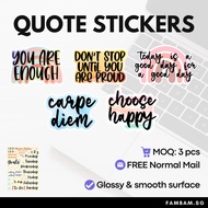 [SG] Planner Sticker Sheet Quote Sticker Mobile Phone Casing Laptop Aesthetic Sticker Label