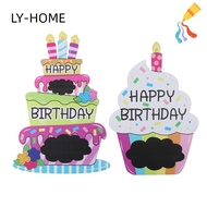 LIAOYING 1/2pcs Birthday Cake Sign, 15.7/14 Inch Boxwood Birthday Sign, Practical Colorful Birthday 