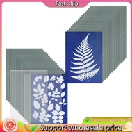 In stock-30 Sheets Cyanotype Paper With 2 Sheet Acrylic Panel Sun Print Paper Kit, Activated Printin