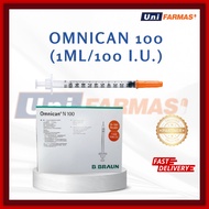 B BRAUN OMNICAN INSULIN SYRINGE 1ML/100 I.U.