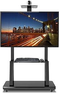 TV stands Heavy Duty Universal Rolling TV Cart Stand On Wheels, Fits 32 40 50 55 60 70 Inch Lcd Led TVs, Black Floor Trolley Stand With 2 Storage Shelf, Conference Room beautiful scenery