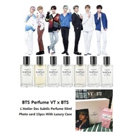 BTS Perfume VT x BTS L'Atelier Des Subtils Perfume 50ml,  Photo card 15pcs With Luxury Case