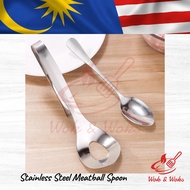 Stainless Steel Meatball Spoon Set / Set Sudu Bakso Keluli