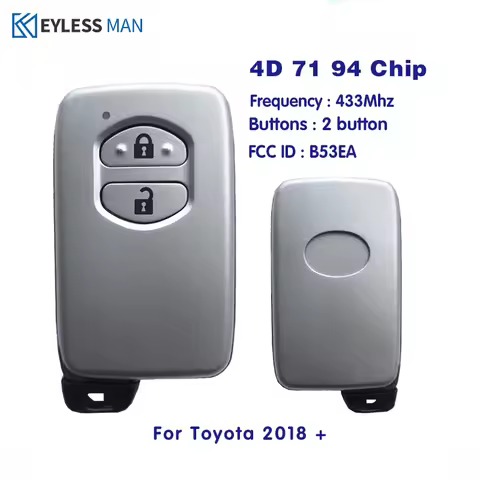 Smart Remote Car Key Fob For Toyota LAND CRUISER 2008+ Smart Key 2Buttons P1 94 4D-71 Chip 433MHz AS