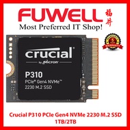 FUWELL - Crucial P310 PCIe Gen4 NVMe 2230 M.2 SSD (1TB/2TB) [5 Years Local Warranty]