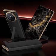 เคสสำหรับ Huawei Mate XT หนังชั้นดีพร้อมเหล็กหมุนหลายทิศทางขาตั้งแบบตกกระแทกและเคสแบบพับปิดได้กันกระ