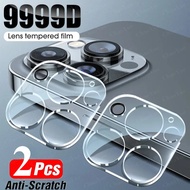2pcs Pack 999D Full Coverage Transparent Tempered Glass Camera Lens Protective Film, Suitable for Mo