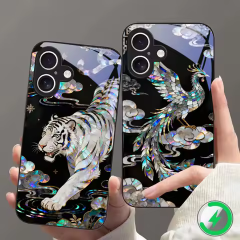 The mighty White Tiger For iPhone 17 Pro Max 16 15 Air 14 13 Plus 12 mini 11 XR Xs 16E 17ProMax 8 Fo