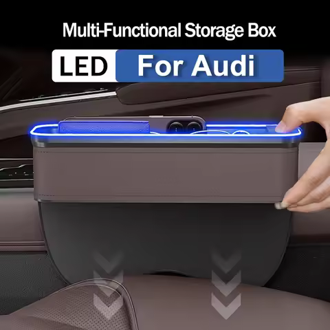 For Audi A1 A3 A5 A6 A6L Q2 Q3 Q7 TTS R8 S6 A4 A4L A5 Q5 Car Crevice Storage Box With 2 USB Charger 
