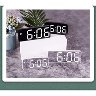 Sound Control Mirror LED Digital Clock Table Clock Alarm Clock LED Clock Digital Jam Digital Jam Mej