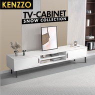 KENZZO : Adjustable Height TV Cabinet with Storage White Color (4ft /6ft)/ Kabinet TV / 3.5 FT Coffe