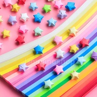 90 Sheets Colorful Star Paper Lucky Star Rainbow Origami Paper 10 Color Mixed Five-pointed Star Folding Paper DIY Art Craft Gift Home Decor Materials